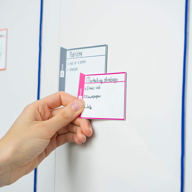 PATboard Scrum Board and Kanban Board - Magnetic Task Cards - S (Small) - Set of 16 - Magenta - Image 5